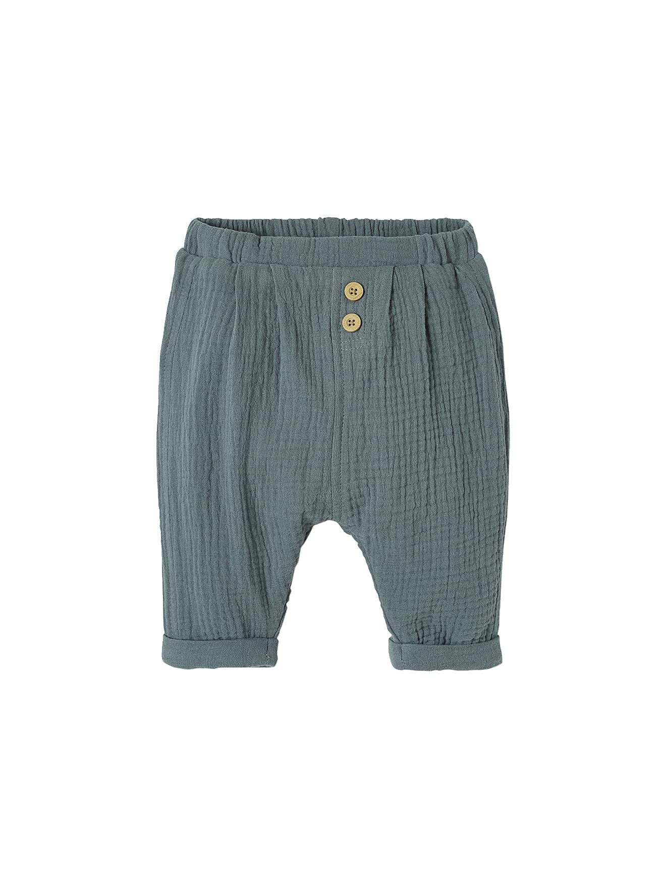 Vertbaudet Baby Hose aus Musselin, Dehnbund mit Zierknöpfen