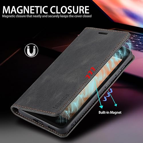 Miniatura 5 de Samsung Galaxy S23 FE 5G - Funda tipo cartera para Samsung Galaxy S23 FE 5G con bloqueo RFID, tarjetero y función atril magnético, funda de cuero