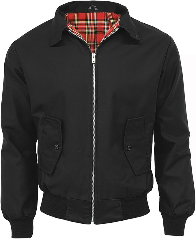 G5 APPAREL Mens Classic Vintage Scooter Harrington Bomber Jacket