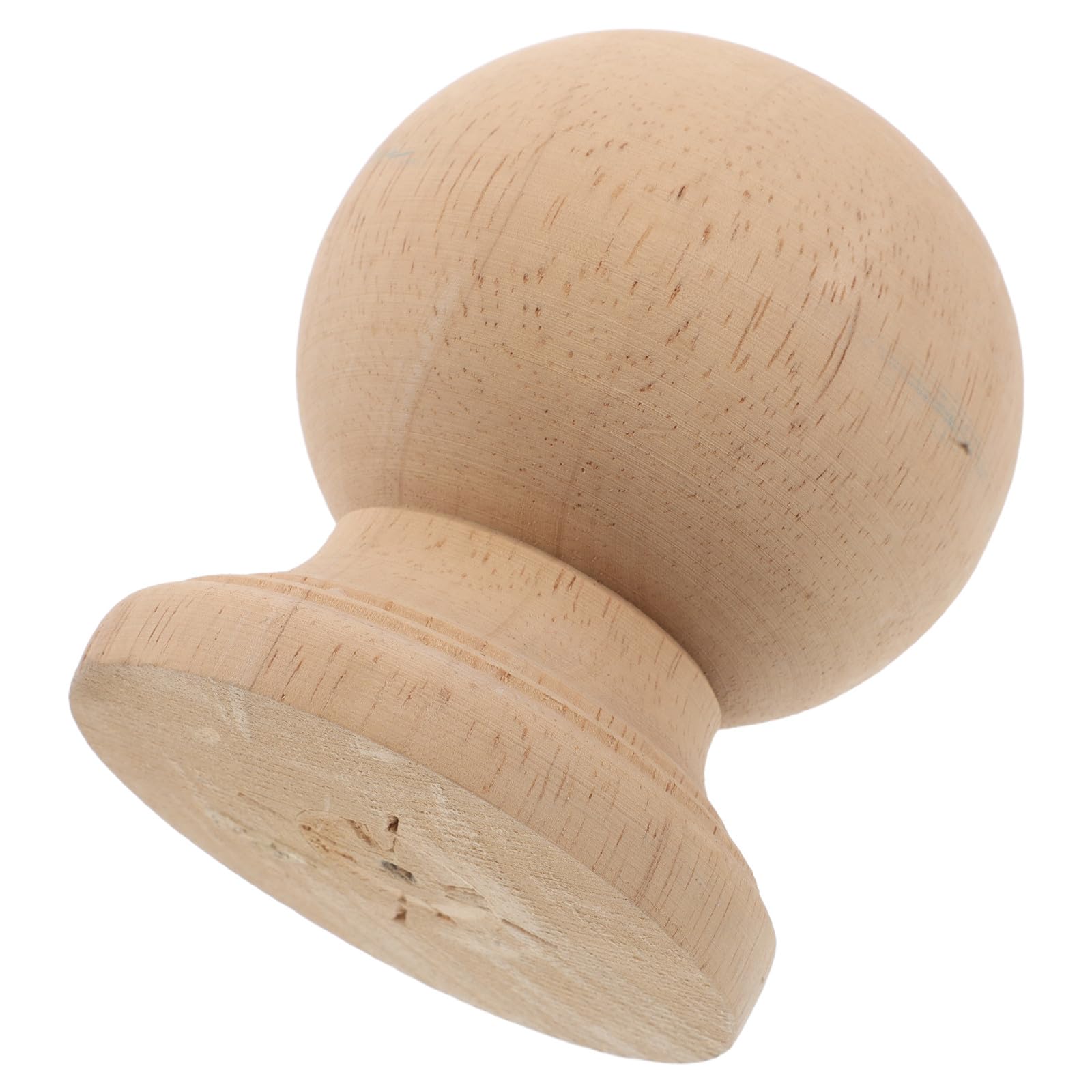 COOLHIYA Wood Ball Finial Unpainted for DIY Fence Post Caps and Staircase Newel Tops Solid Rustic Column Decoration Suitable for Outdoor Gardens