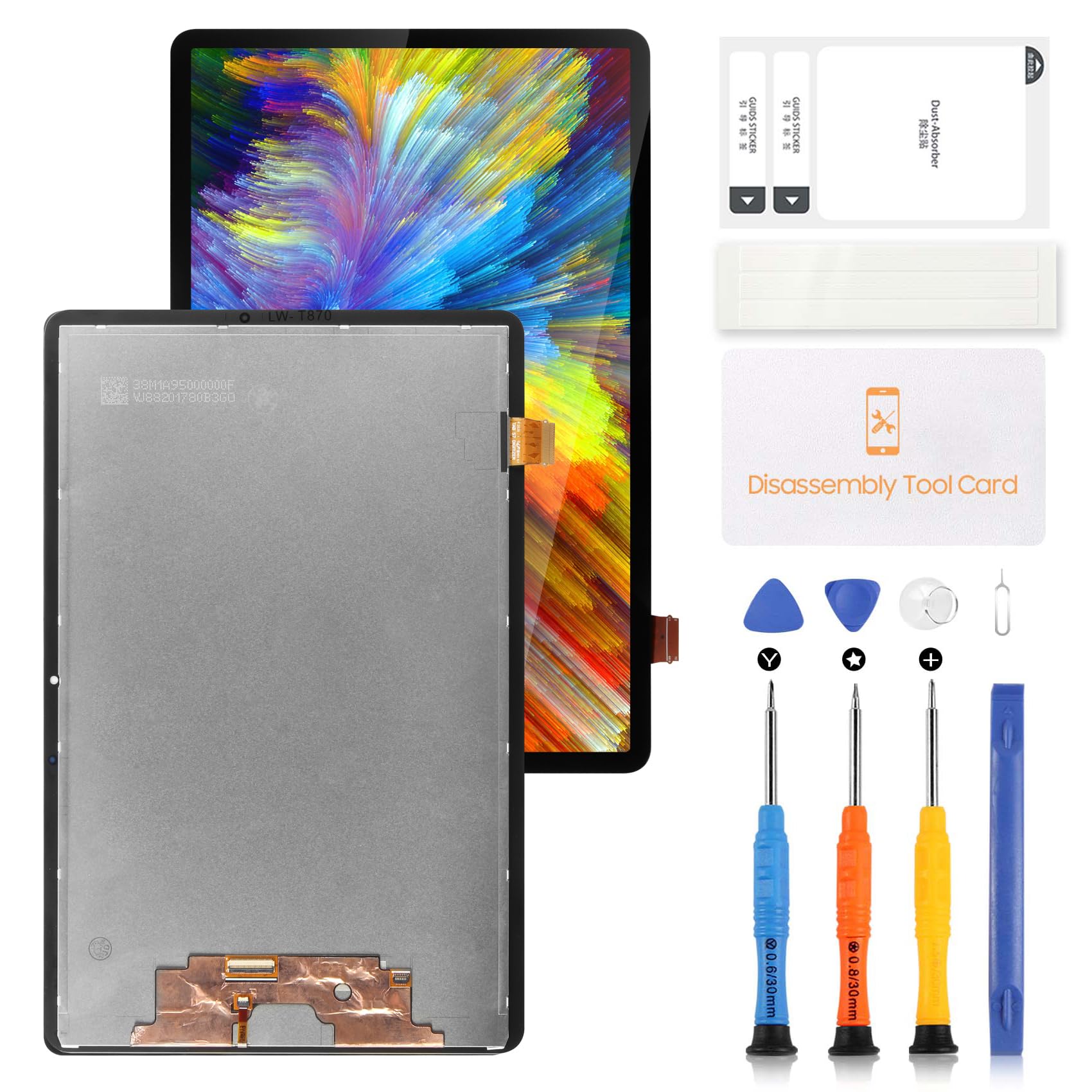 Schermo LCD TFT per Samsung Galaxy Tab S7 T870 SM-T870 SM-T875 T878U T876B T875U 11" Display LCD Touch Screen Digitizer Assembly di ricambio con strumento (nero, non per S7+ Plus)