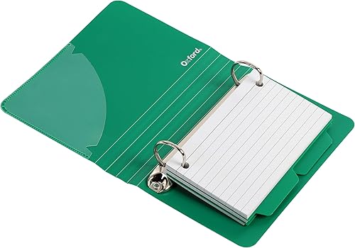 Miniatura 3 de Oxford Carpeta para tarjetas de índice con divisores, 3 x 5 pulgadas, el color variará, 50 tarjetas, 1 carpeta (73570), surtido (azul, verde, rojo)