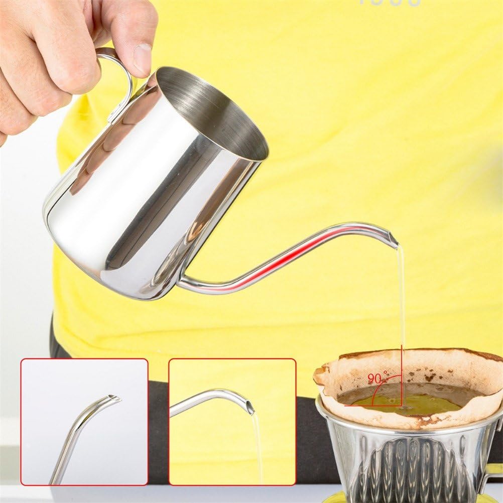 Stainless Steel Coffee Pot with Lid Coffee Pot for Cafe Home Kitchen 350ml