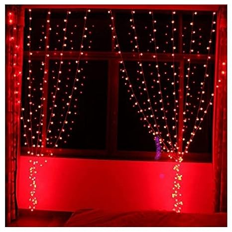 Glimmer Lightings Easy LED String Light for Home Decoration, Bed Room Decor, Birthday Party, Diwali, Christmas - with Jointer Pack of 5 Red, 8 Meters