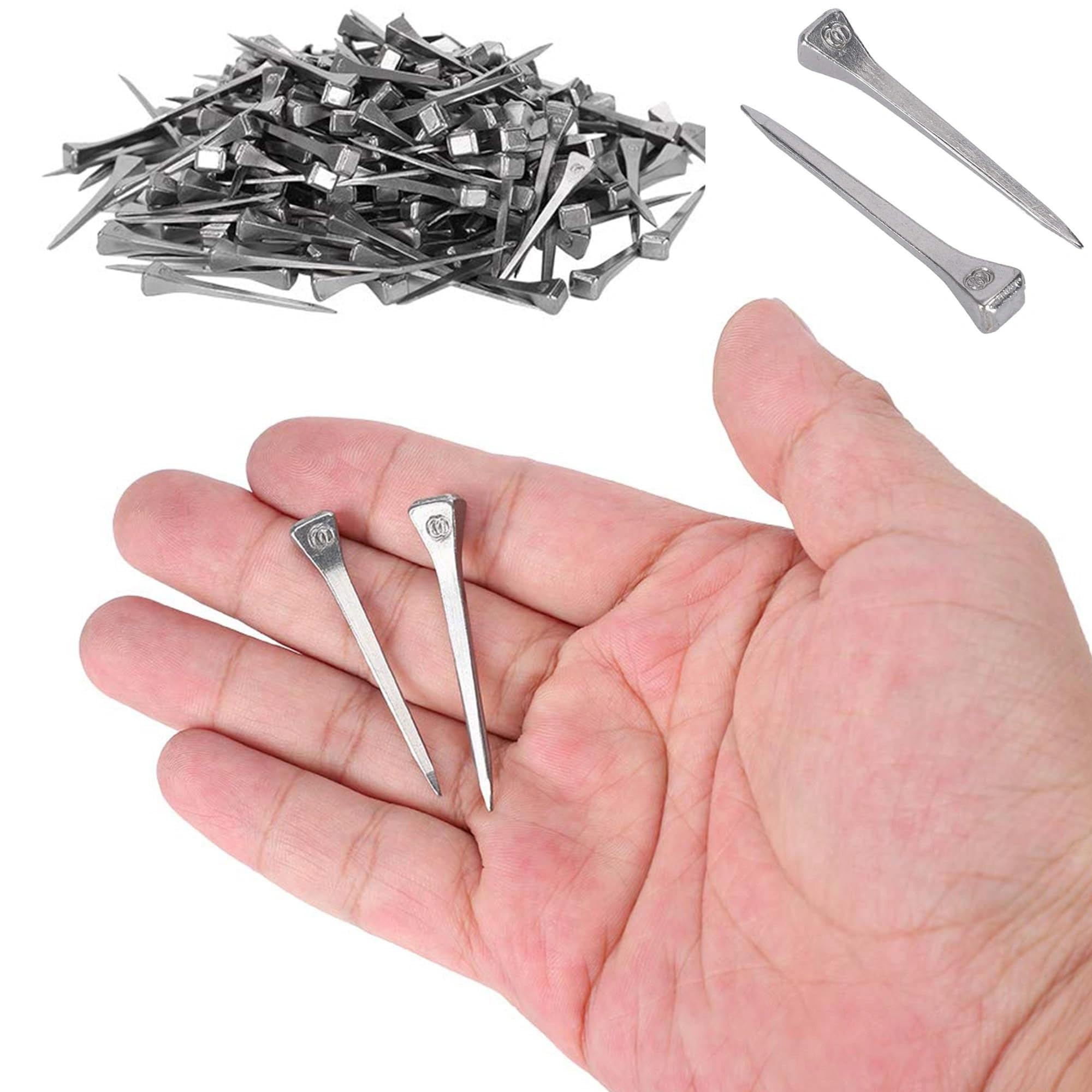 40 Piezas Clavos para Herraduras 54mm - Acero al Carbono Antioxidente - Clavos Estables para Caballos - Reparación de Herraduras/Pezuñas - Plateado
