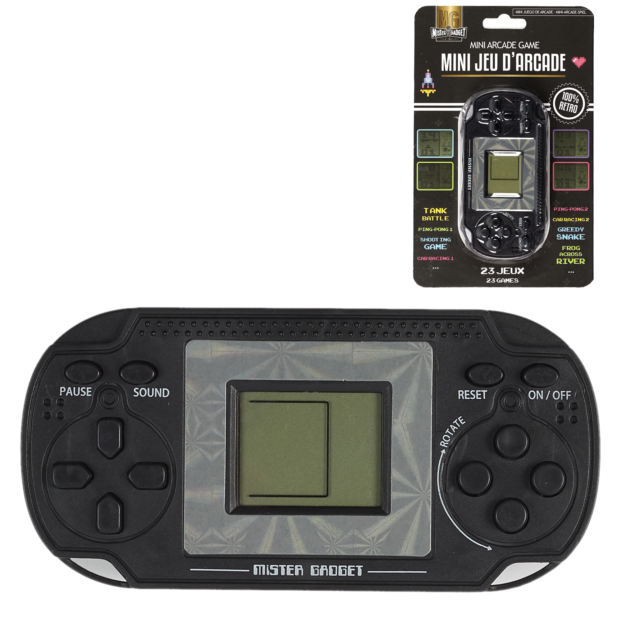MISTER GADGET - MG3313 - Konsola Mini Arcade 23 Klasyczne Gry Retro Drugstore Prezent Rozrywka Gadżet Zabawa