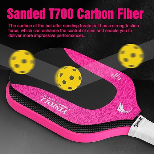 Miniatura 2 de Pickleball Paddle, Professional Pickleball Paddles with Strong Power and Spin, T700 Carbon Fiber Pickleball Paddle, Durable & Lightweight Pickleball