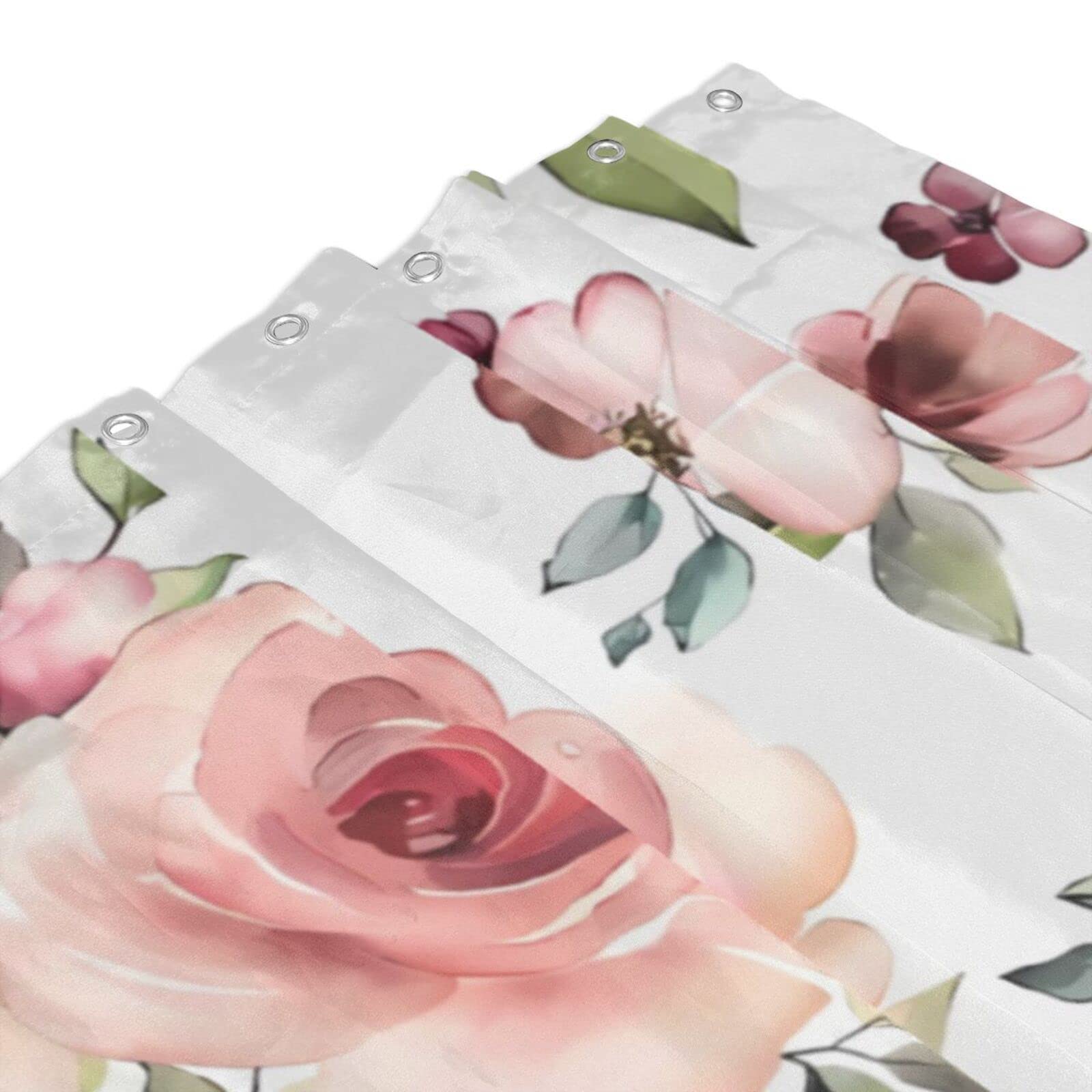 Roter Rosen-Duschvorhang – Wasserdicht, 182,9 X 182,9 Cm, Künstlerisches Design, Inkl. 12 Haken Roter Rosen-Duschvorhang – Wasserdicht, 182,9 X 182,9 Cm, Künstlerisches Design, Inkl. 12 Haken