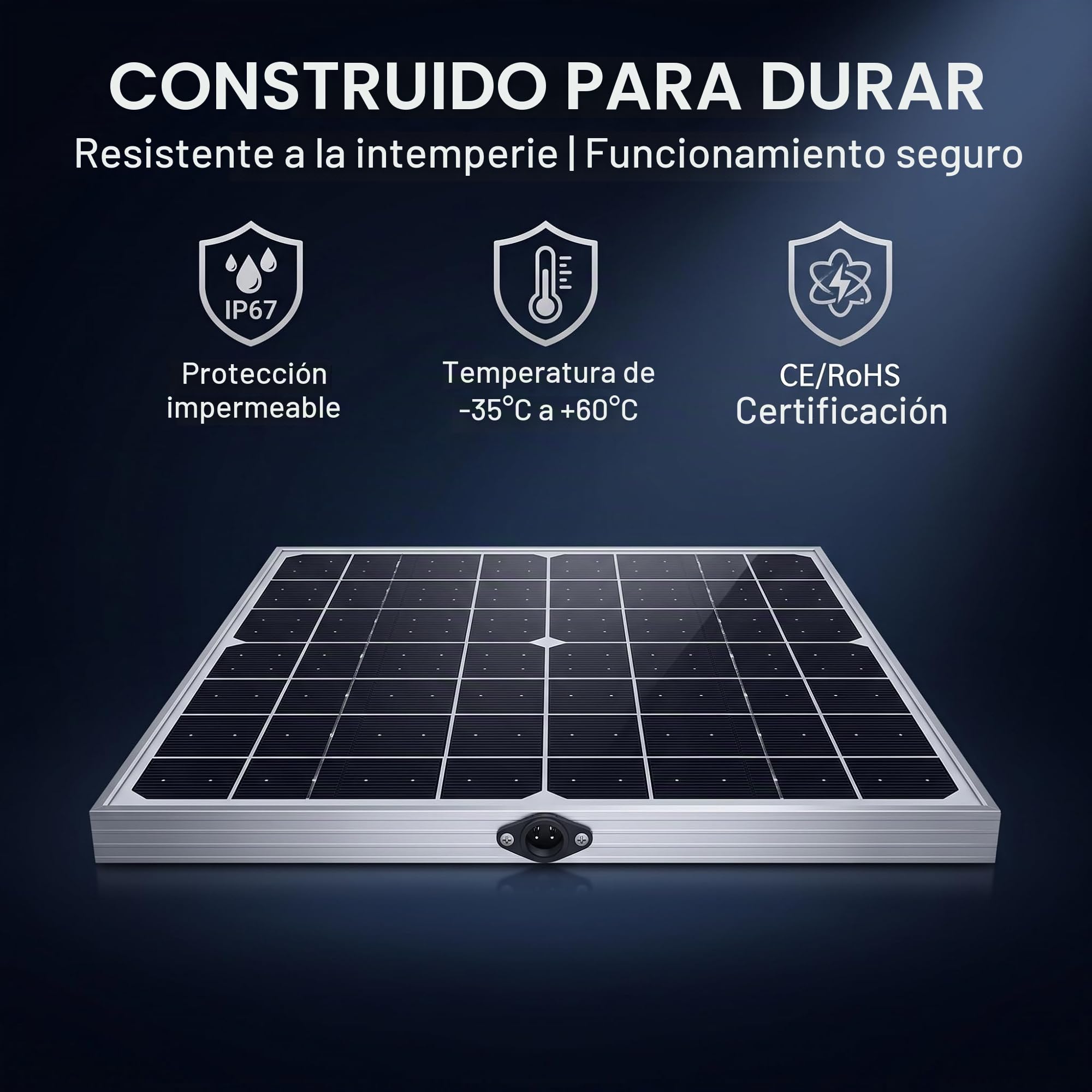 Kit de panel solar de 100 W 5/12/18 V monocristalino con controlador solar para carga de batería, caravana, RV, barco, camper (50 A)