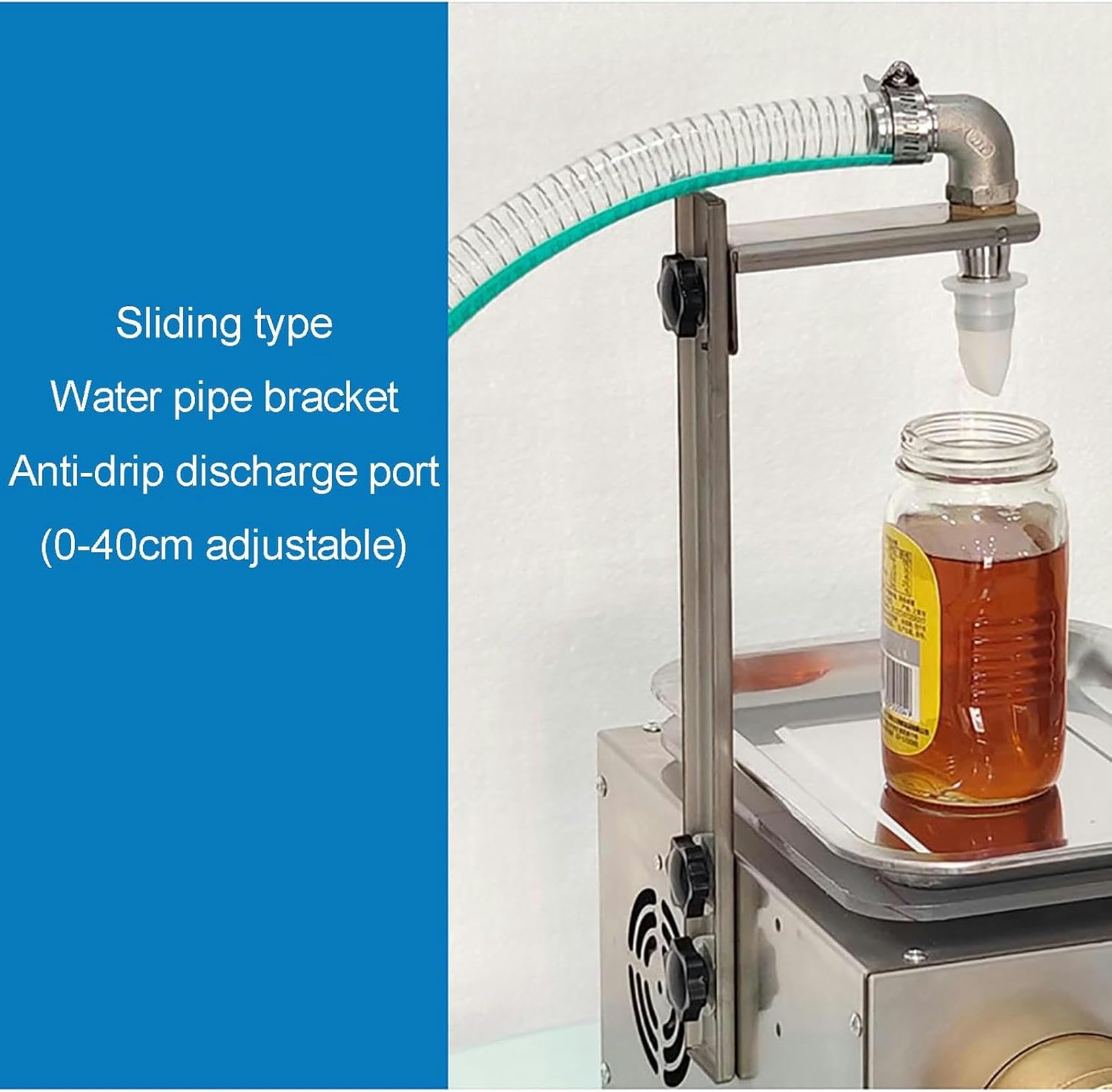 Machine de remplissage automatique de liquide visqueux de miel, débit de 7 lmin, volume de remplissage de 20 G-8 kg, remplissage rapide, pompe à engrenages, machine de remplissage de bouteilles de
