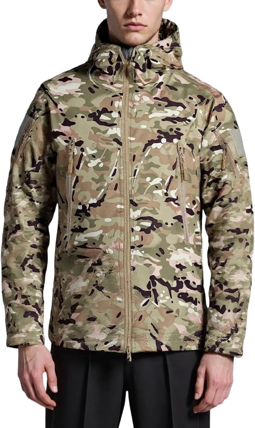 Men's Winter Skiing Jackets Water Resistant Fleece Coats Insulated Thermal Snowboard Jacket Parka Raincoat with Hood