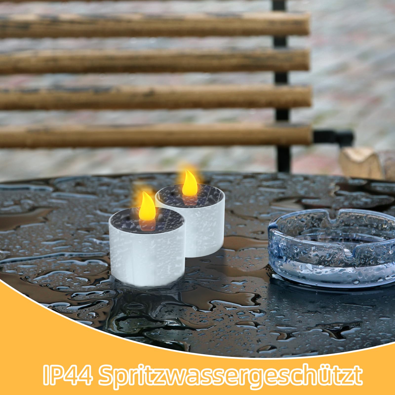 6 Candele LED Solari Per Esterni - Ricaricabili, Tremolanti, Impermeabili IP65 - Per Giardino E Terrazza - Foto 7