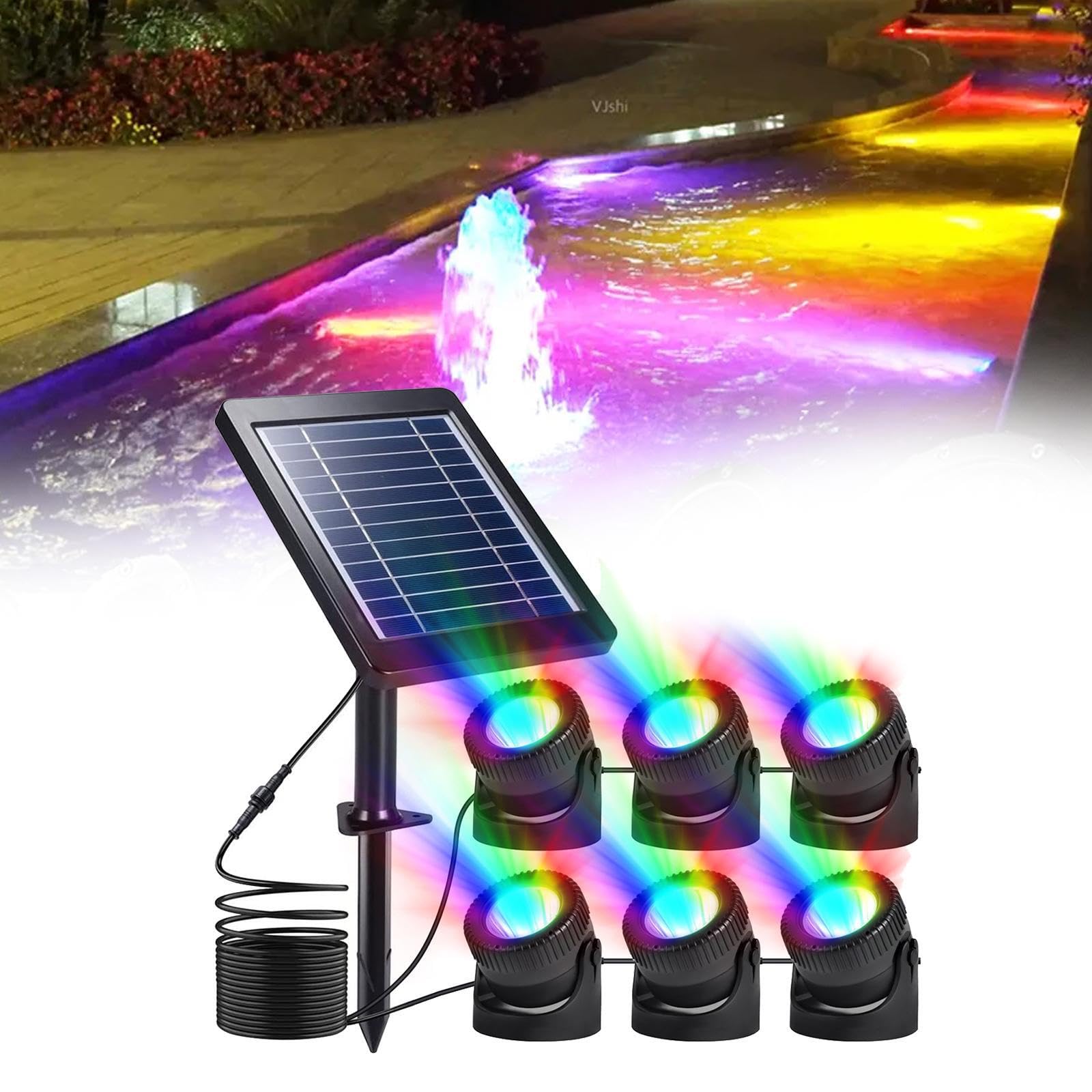 Le luci per laghetti ad energia solare IP68, resistenti e impermeabili, illuminano stagni e giardini, migliorando magnificamente l'atmosfera acquatica. Luce solare per