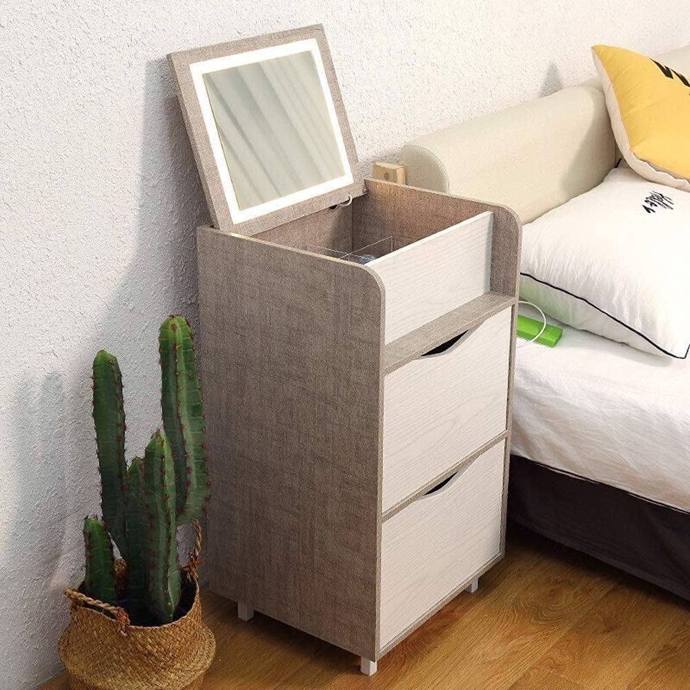 Comodino Comodino Semplice per Camera da Letto Comodino da Ufficio Doppio Uso Tavolino Multifunzionale Comodino Comodino Moderno Minimalista Camera da Letto Comodino Set (Dimensioni : 35x40x71CM)