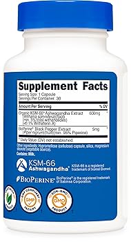 Amazon.com: Nutricost KSM-66 Ashwagandha Root Extract 600mg