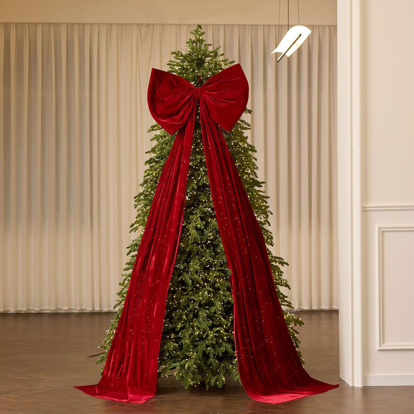 Grandi Fiocchi di Velluto per Albero di Natale 51 x 180 cm Gigante