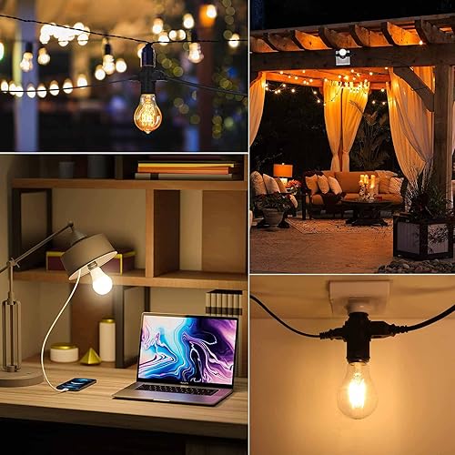 Miniatura 6 de 2 adaptadores de enchufe de luz de 3 clavijas, convertidor de enchufe de bombilla negra polarizada, bombillas E26E27 a enchufe de 23 clavijas,