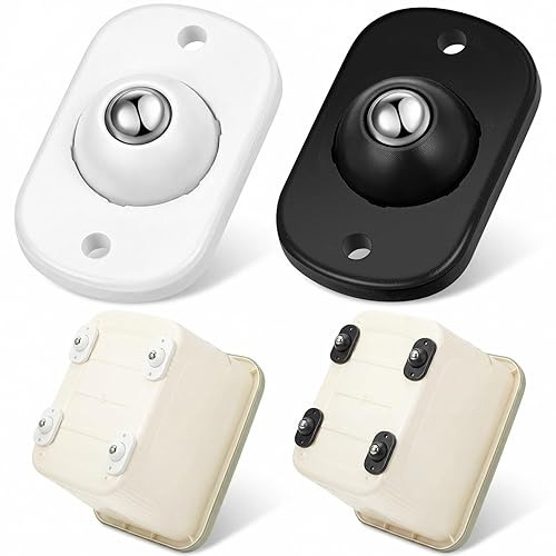 Miniatura 43 de Honoson - 48 ruedas giratorias autoadhesivas para electrodomésticos, deslizadores, universales, giratorias de 360°, para cocina pequeña