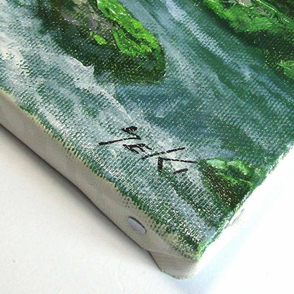 Amazon.co.jp: 関健造 春の奥入瀬渓流 SM号 油彩画 油絵 風景画 渓流