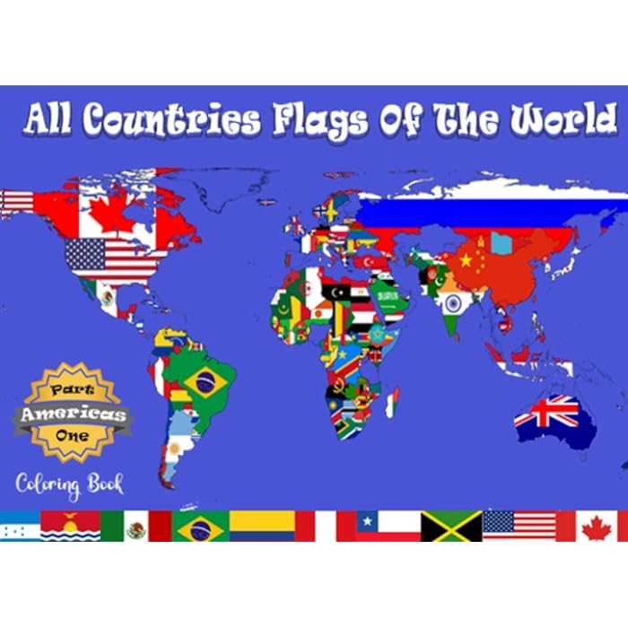 Buy All Countries Flags of the World Coloring Book Part One Americas
