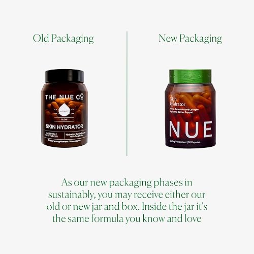 Miniatura 5 de The Nue Co. Suplemento HIDRATOR para la piel, contiene colágeno hidrolizado, aloe y ácido hialurónico, sin gluten, 30 cápsulas