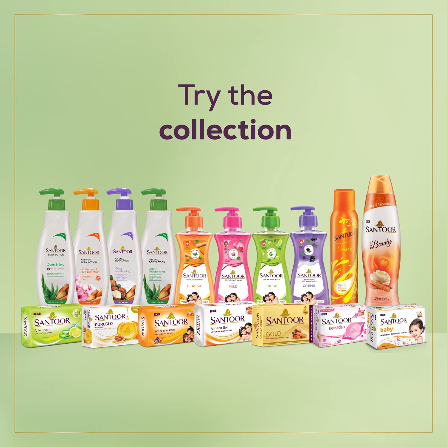 Santoor Aloe Fresh Soap with Aloe Vera and Lime for Radiant Looking