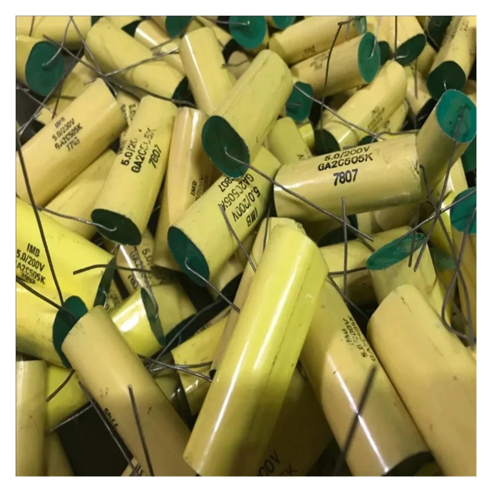 BALYDLUL 4pcs 1.5UF 200V 5UF 200V Axial Film Capacitor(5UF 50X20X15MM)