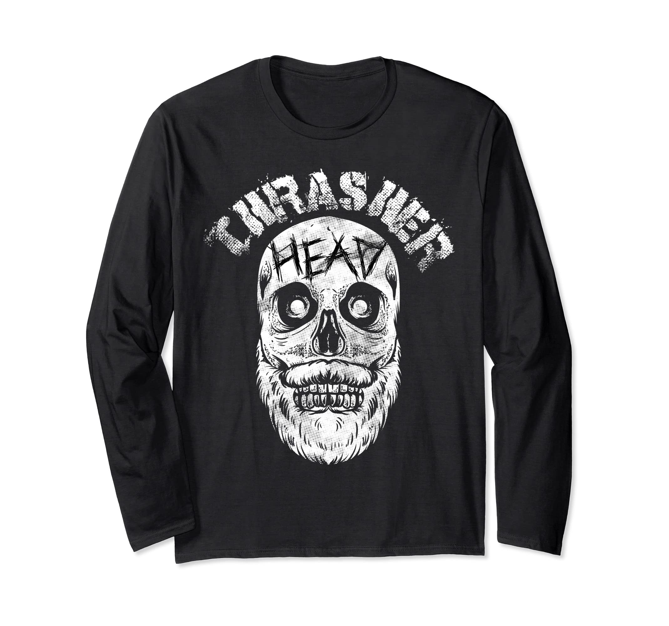 Thrasher Head Shirt Distressed Skull Vintage Skater Long Sleeve T-Shirt