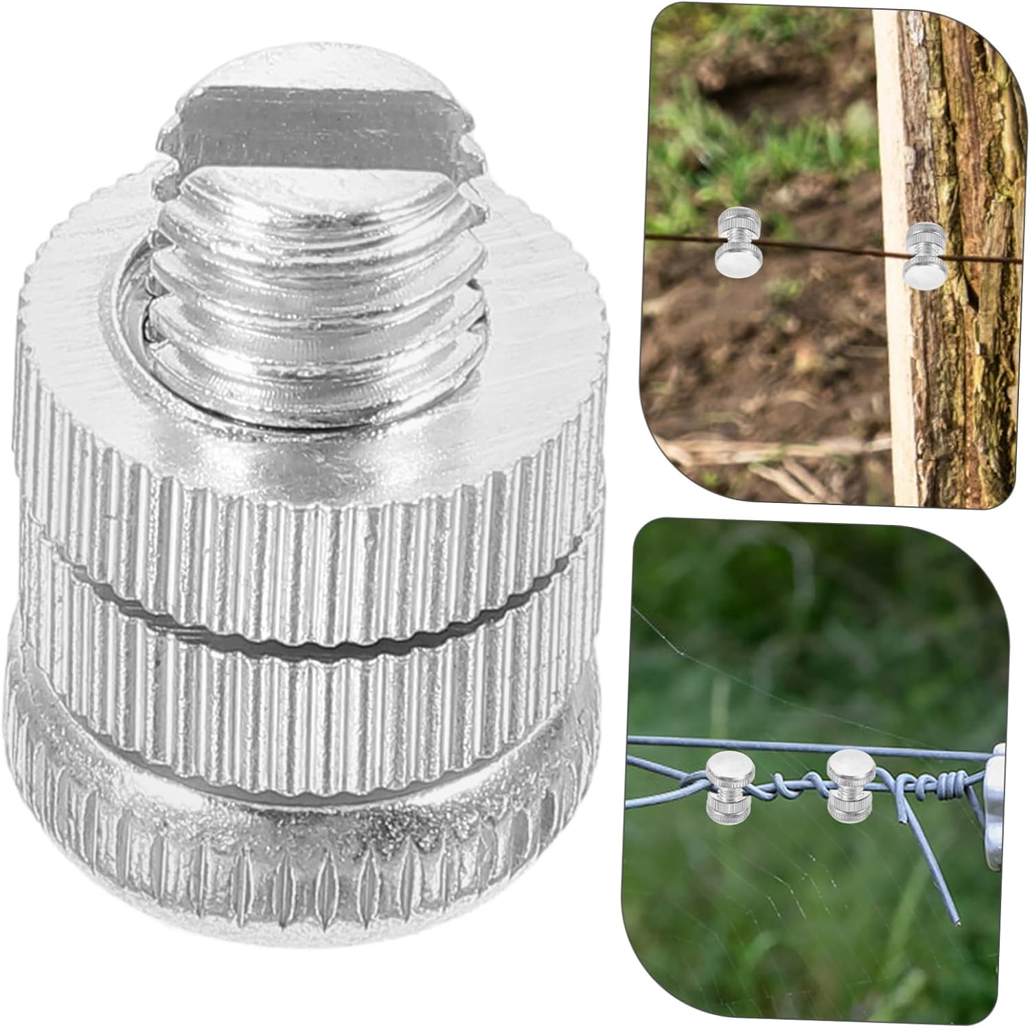 Artibetter 10Pcs Electric Fence Wire Connector Split Bolt Joint Clamp for Electric Fence Wire Durable Silver Wire Joint Clamp for Secure Connections