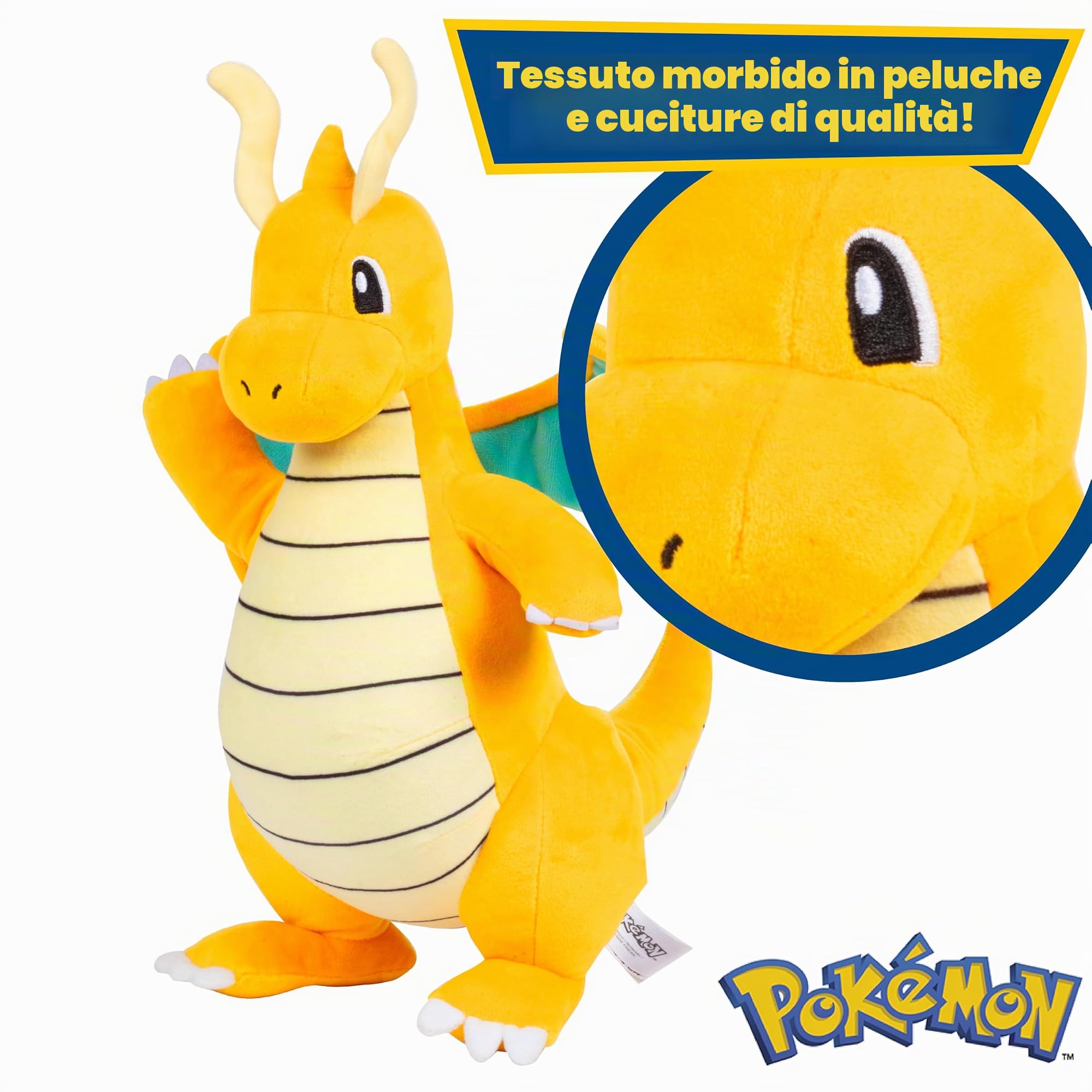 Pokémon PKW1437-30 cm Peluche Dragoran, peluche ufficiale