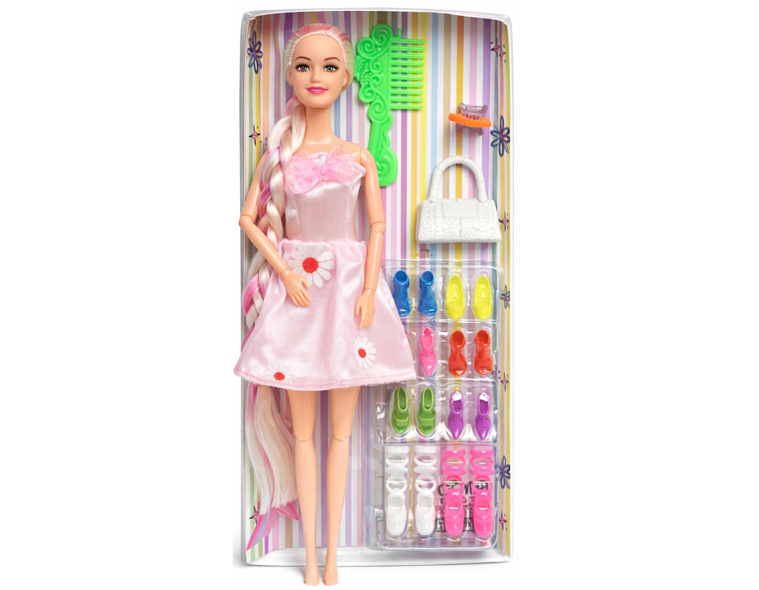 - EL FIGO Fashion Girl Doll/Doll Toy for Kids/Doll for Girls with Accessories (Multicolour)