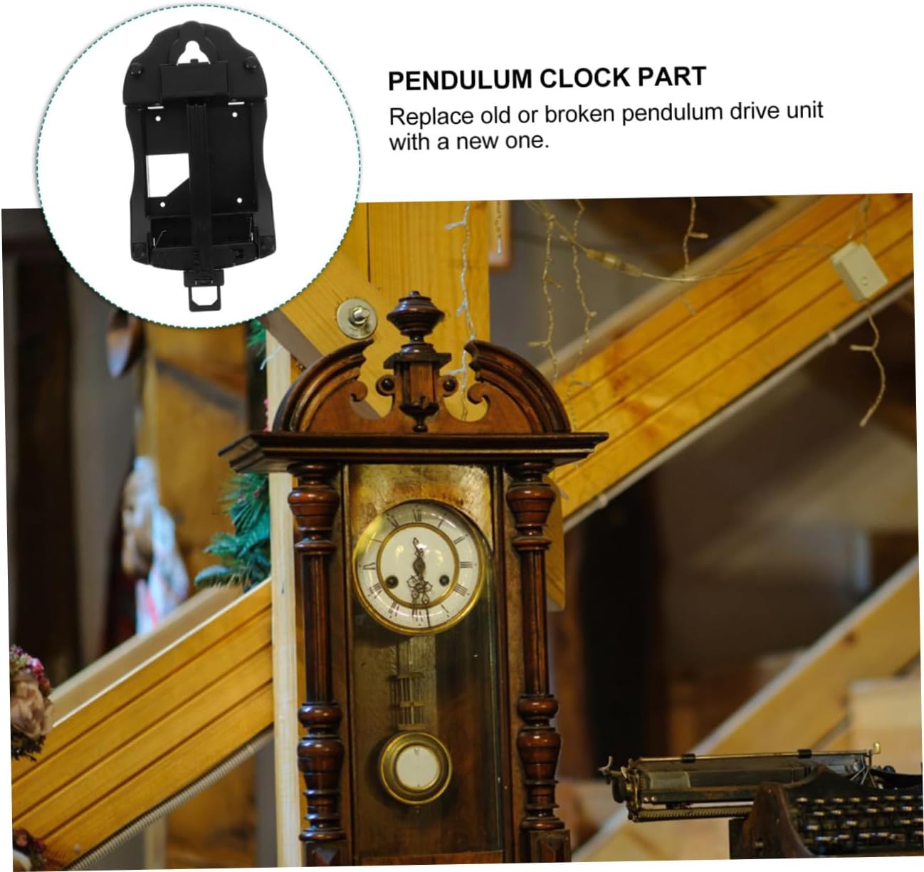Zerodeko 100g Replacement Pendulum Drive Unit for Pendulum Clock Bearing Accessory Mechanism Without Movement for Clock Repair and Maintenance