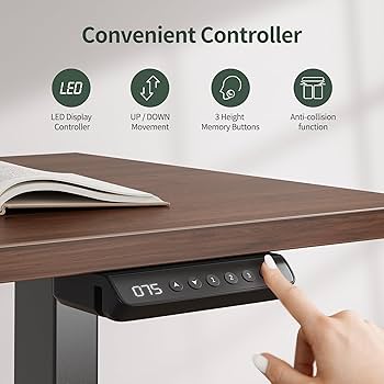 Amazon | FEZIBO 昇降デスク スタンディングデスク l字電動昇降