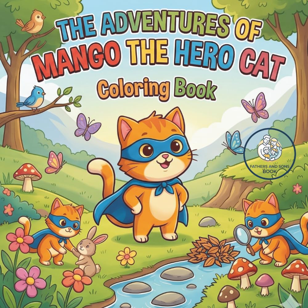 The Adventures of Mango the Hero Cat Coloring Book (Mango the Hero Cat Coloring Series)