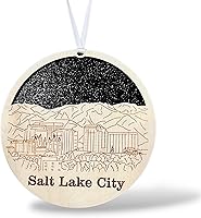 Vista 13 de Adorno de madera grabado con láser de St. Louis, Missouri – Adorno navideño de madera hecho a mano, recuerdo de Missouri, decoración rústica