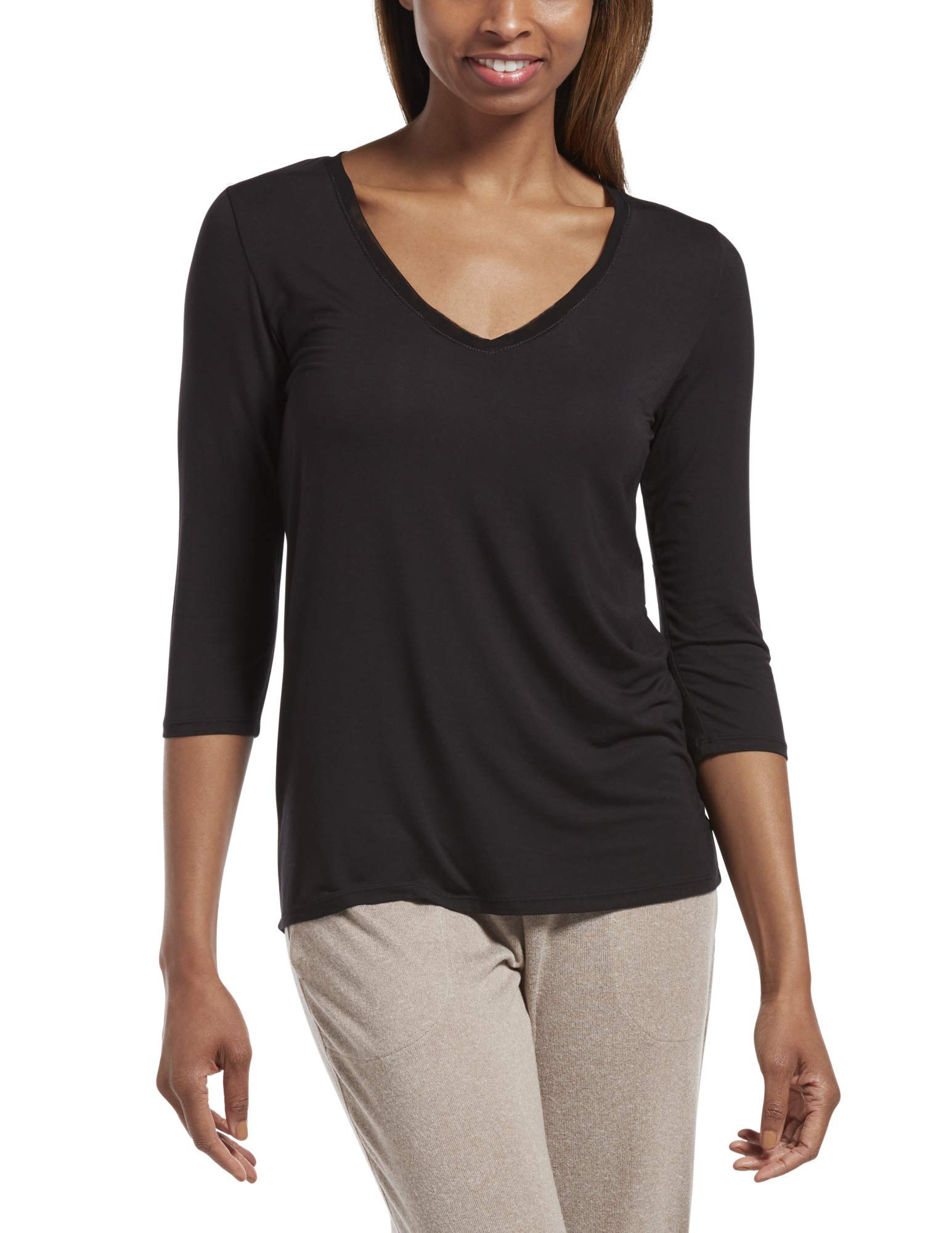 Sponsored Ad - HUE Women's 3/4 Sleeve V-Neck Sleep Tee