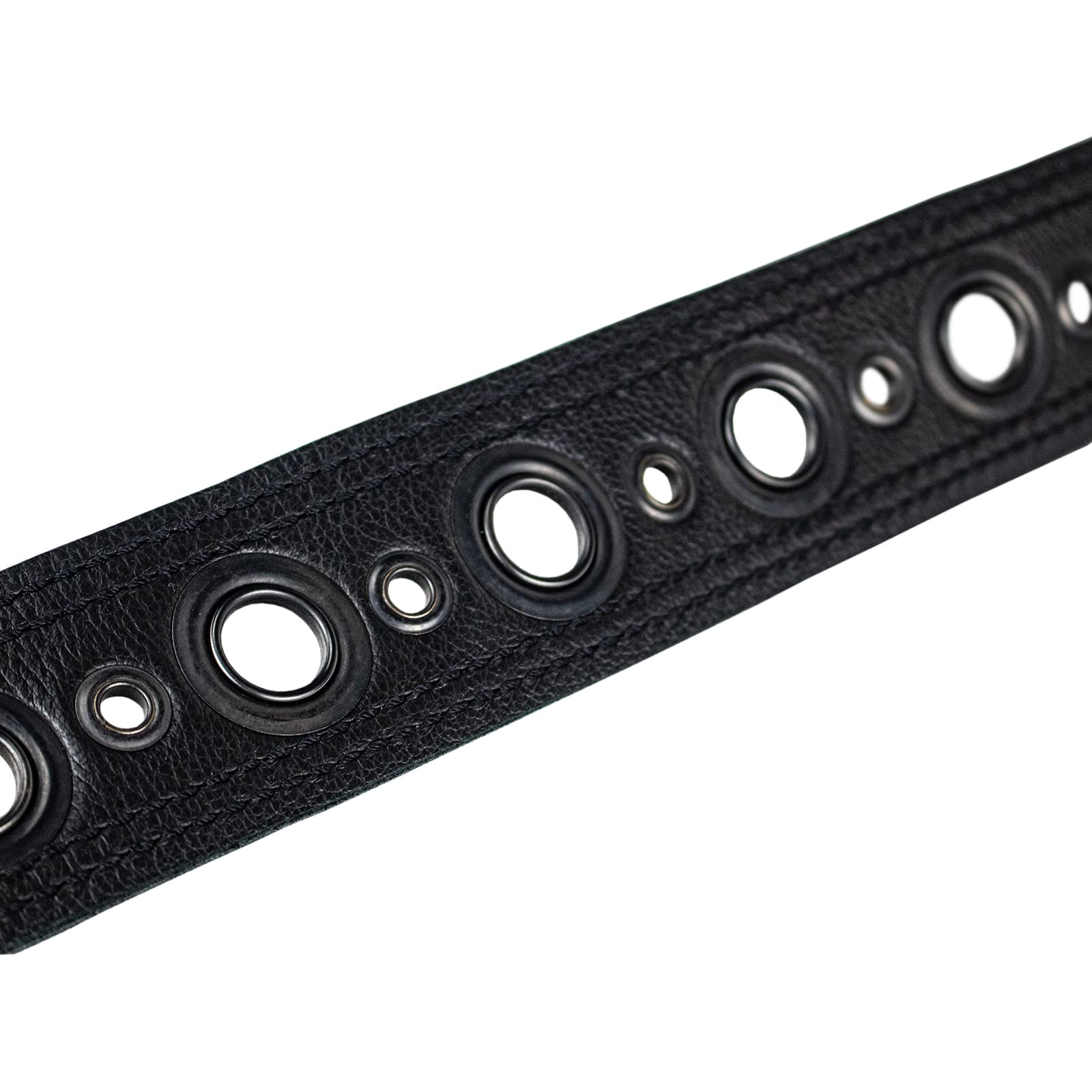 Sawtooth Midnight Armour - Correa de cuero para guitarra de 5 cm de ancho, hecha a mano en los Estados Unidos (ST