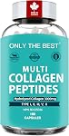 Capsules de Peptides Multi Collagène Premium 3000mg - Types I, II, III, V, X Pour soutenir la peau, les cheveux, les ongles & Oignons - Aide à maintenir des articulations fortes, ligaments, muscles, & Santé digestive - Supplément de collagène hydrolysé 180 Capsules