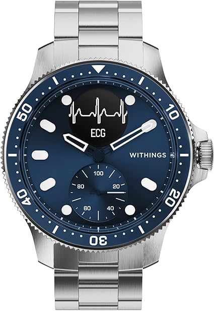 Withings ScanWatch Horizon Hybrid Smartwatch with ECG, Heart Rate Monitor  and Oximeter, SpO2, Sleep Monitoring, Blue, 43 mm : Amazon.de: Electronics  \u0026 Photo