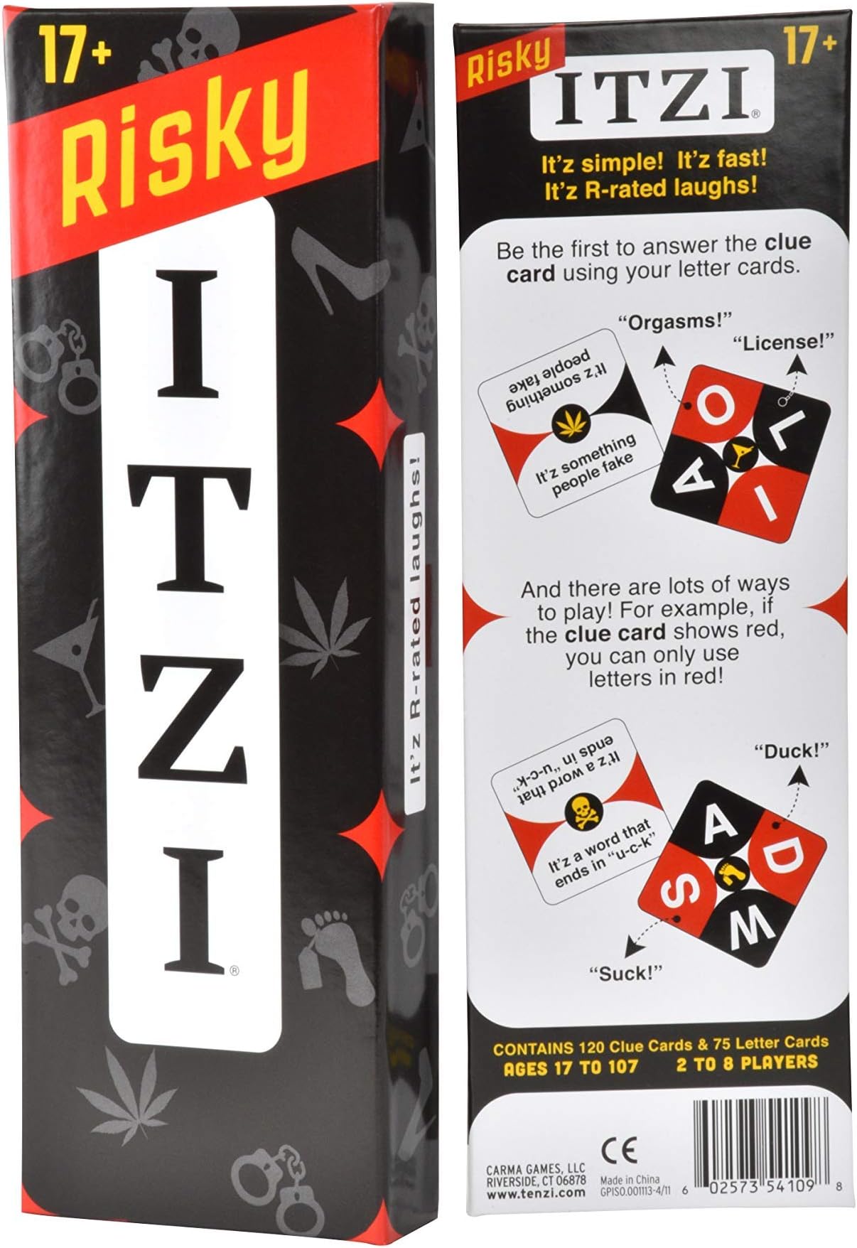 Risky ITZI - The Fast, Fun, and Twisted Word Matching Adult Party Card Game for Ages 17-107 - 2-8 Players