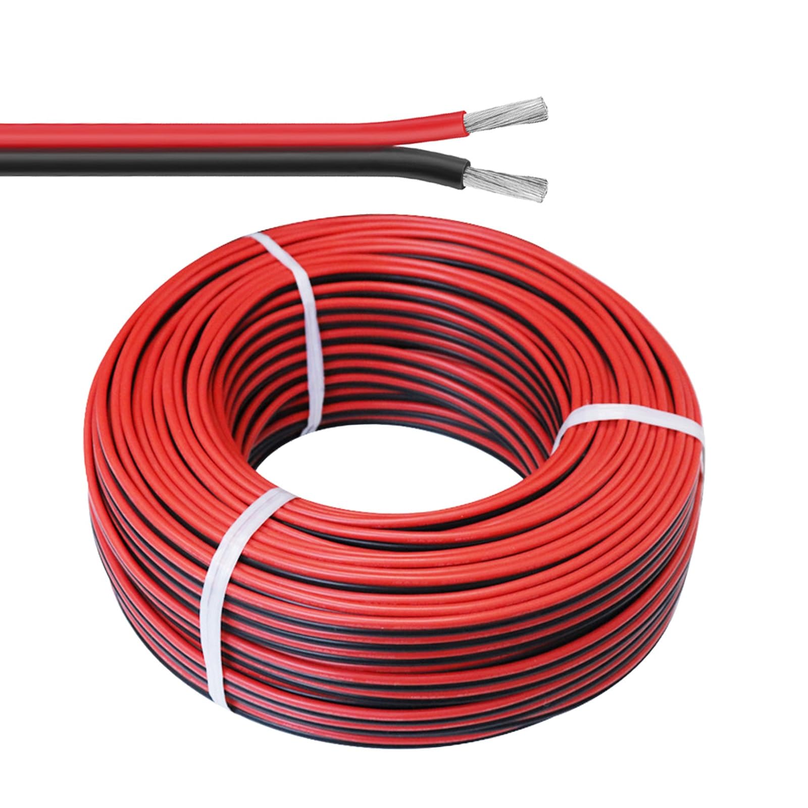 Kabel dwużyłowy, Silikonowy przewód równoległy HT 2C, wielokolorowy, 10-18AWG, 25-100FT, -76-392°F