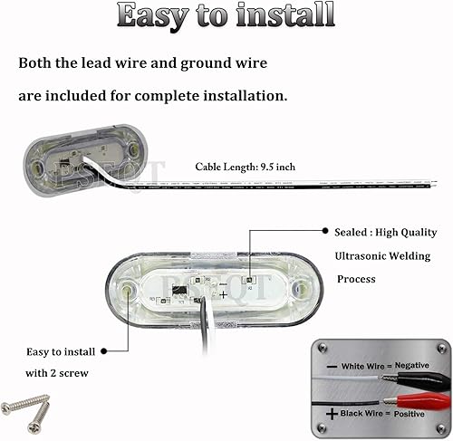 Miniatura 8 de PSEQT Luces LED impermeables de 3.8 pulgadas, cortesía, interior, cubierta, navegación, travesaño, popa, iluminación de cabina para pontón, barco de