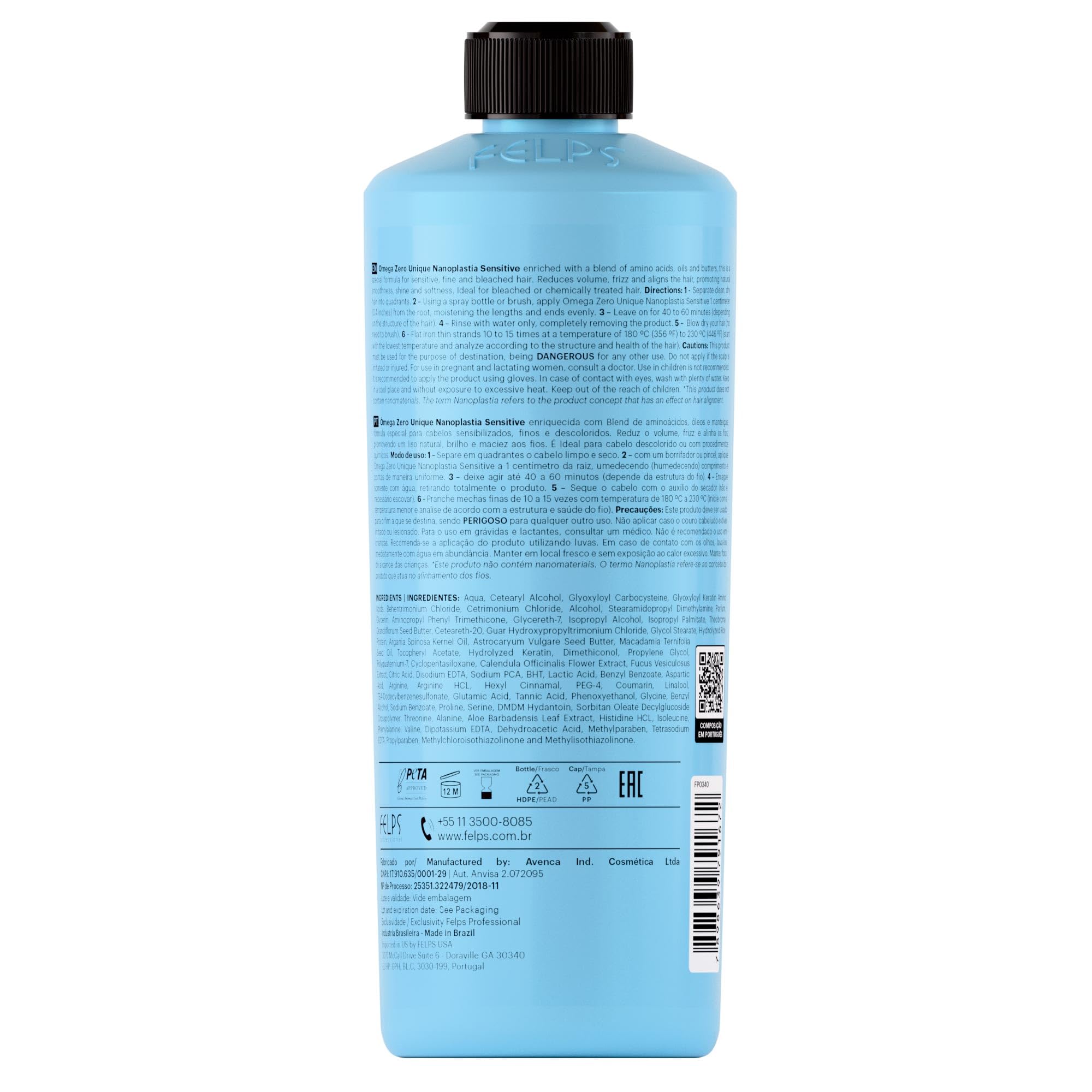 Felps Professional | Omega Zero Nanoplastia Sensitive | 500 ml
