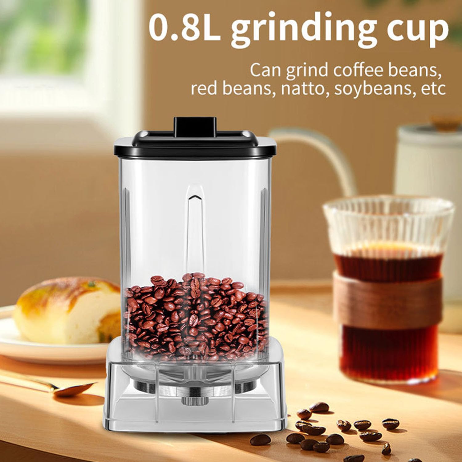 Máquina exprimidora, procesador de alimentos 3 en 1, molinillo de carne silencioso de 6600 W y licuadora de hielo para frutas y verduras, alta salida de jugo, aparato de cocina multifuncional