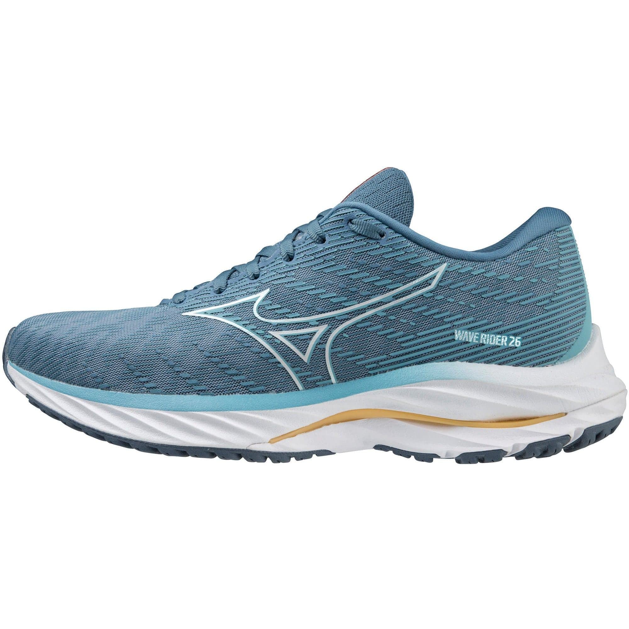 Mizuno Tenis Wave Rider 26 para Mujer, Mountainspring Wht Flax, 36.5 EU
