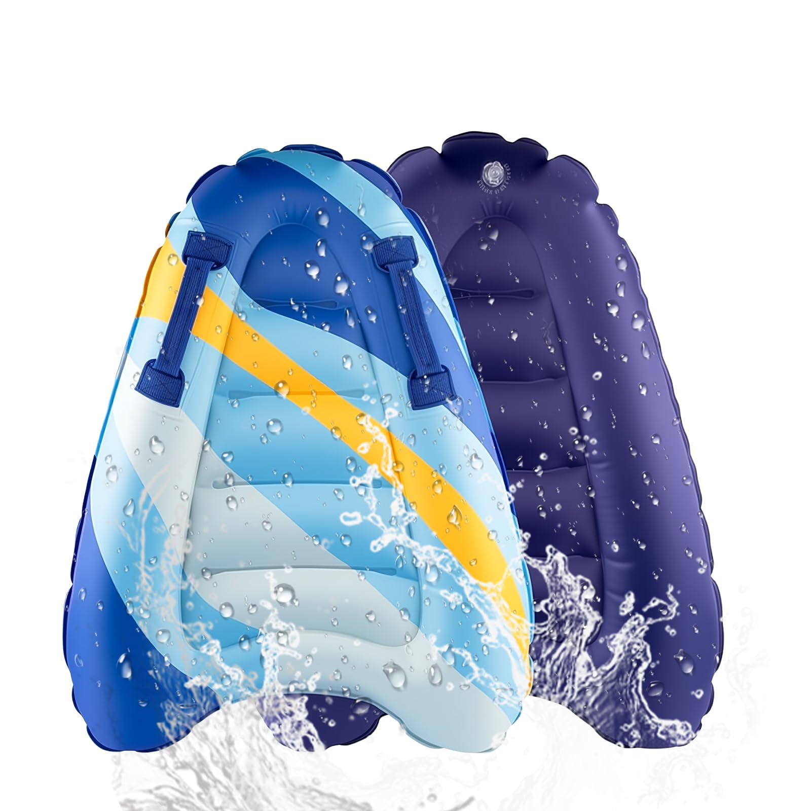 Bodyboard Gonflable pour Enfant, Shyllin Planche de Surf Gonflable avec Poignées, Planche de Natation Portable, Planche Flottante Piscine, pour Plage Surf Piscine Natation Été Sports Nautiques