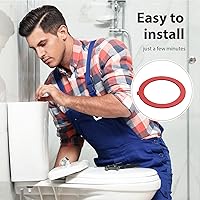 Vista 7 de Junta de válvula de descarga para Kohler, 3 paquetes de piezas de repuesto de junta de goma de silicona mejoradas para válvula de descarga de rojo