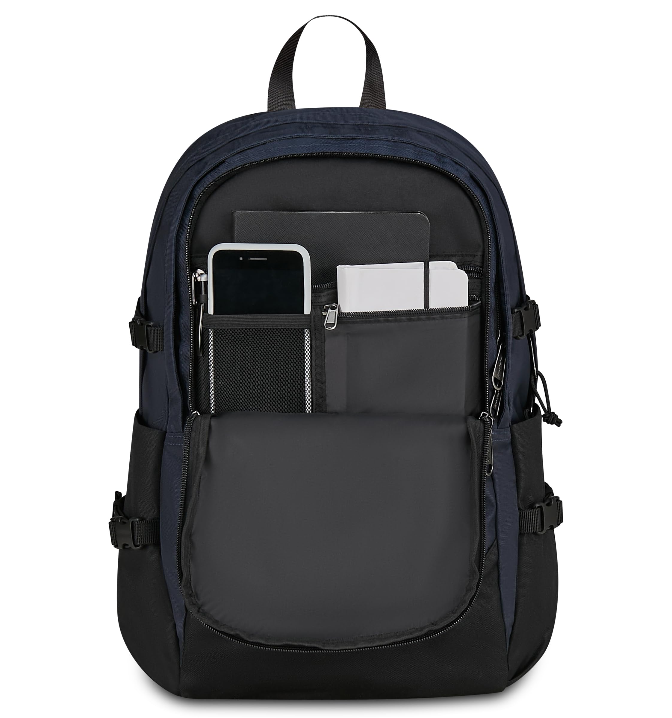 Invicta Zaino Scuola Act Plus, Blu, 29 L, Doppio Scomparto, Tasca interna con organizer, Tasche laterali portaborraccia, Scomparto interno porta pc, Scuola media e superiore, Ragazzo, Ragazza
