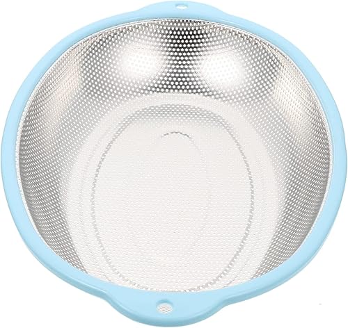 Veemoon Cesta de drenaje de arroz de acero inoxidable, colador de malla, colador de canasta, colador de malla fina, colador de fruta, tamices para