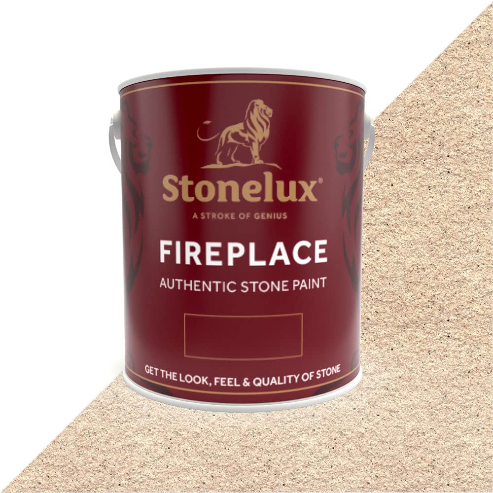 StoneLux® Fireplace Paint – Stone Effect Heat Resistant Paint for Fire Surrounds, Hearths and Inglenooks MAGNA 02 2.5 Litre